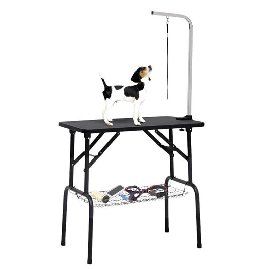 Foldable Pet Grooming Table With Basket