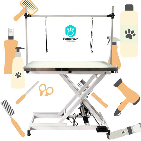 Professional Adjustable Electric Grooming Table for Large Cats Dogs Portable Foldable Stainless Steel Sustainable Home Use Sale!