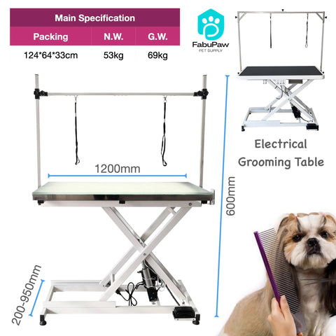 Professional Adjustable Electric Grooming Table for Large Cats Dogs Portable Foldable Stainless Steel Sustainable Home Use Sale!