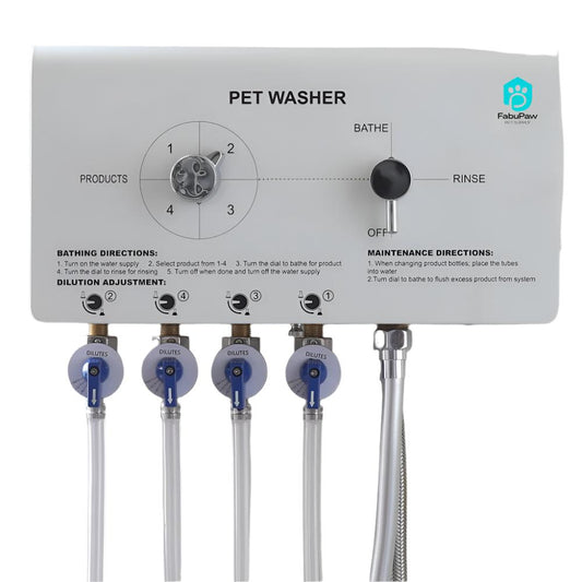 PW-102 New Adjustable Dilution Shampoo Machine Mix Shampoo Automatically Pet Washer for Dogs and Cats Shampoo Machine White